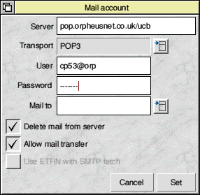 Mail account