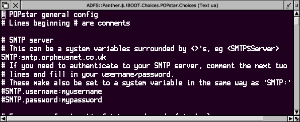 Setting the SMTP server